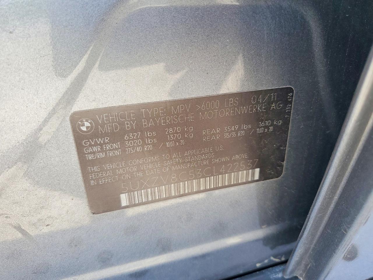 2012 BMW X5