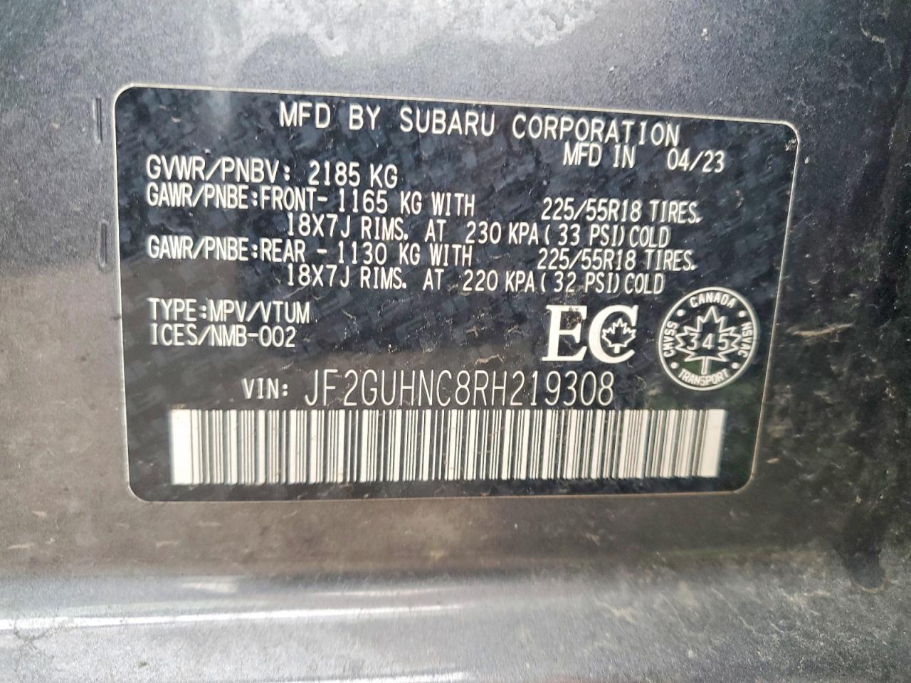 2024 SUBARU CROSSTREK