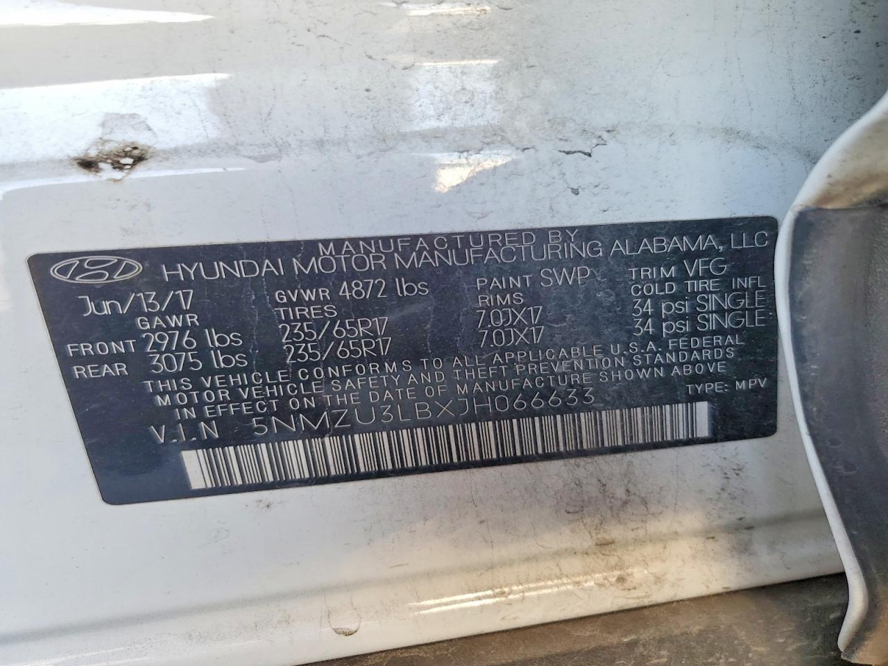 2018 HYUNDAI SANTA FE