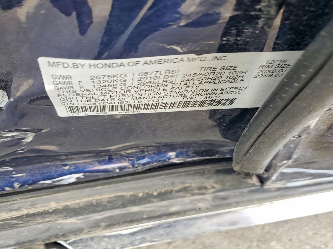 2020 ACURA MDX
