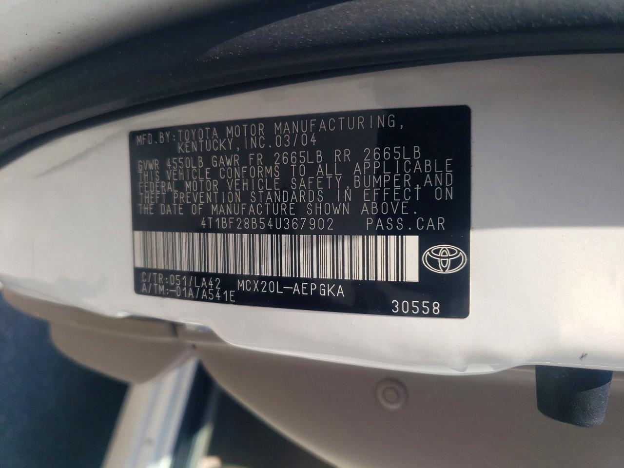 2004 TOYOTA AVALON XLS