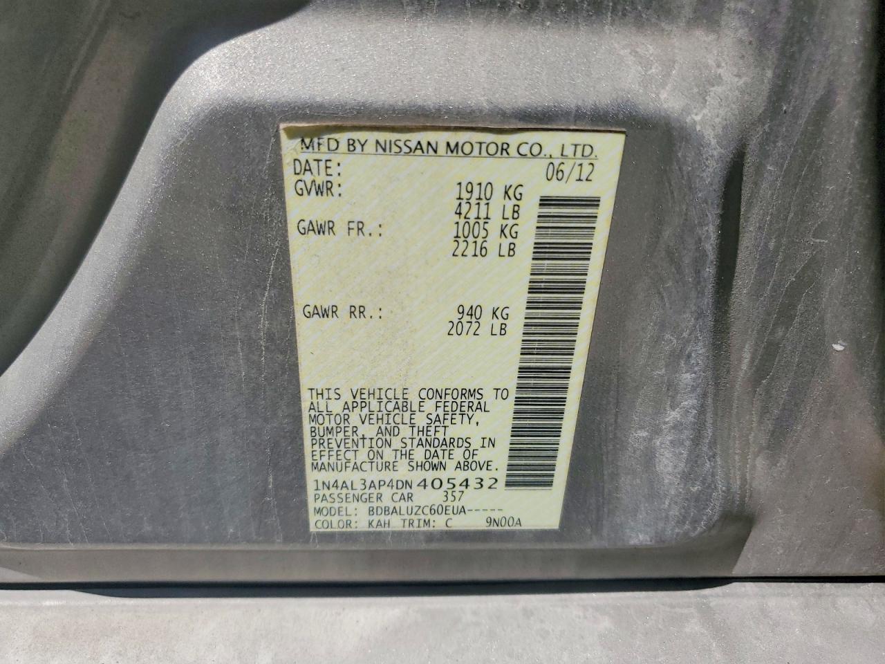 2013 NISSAN ALTIMA