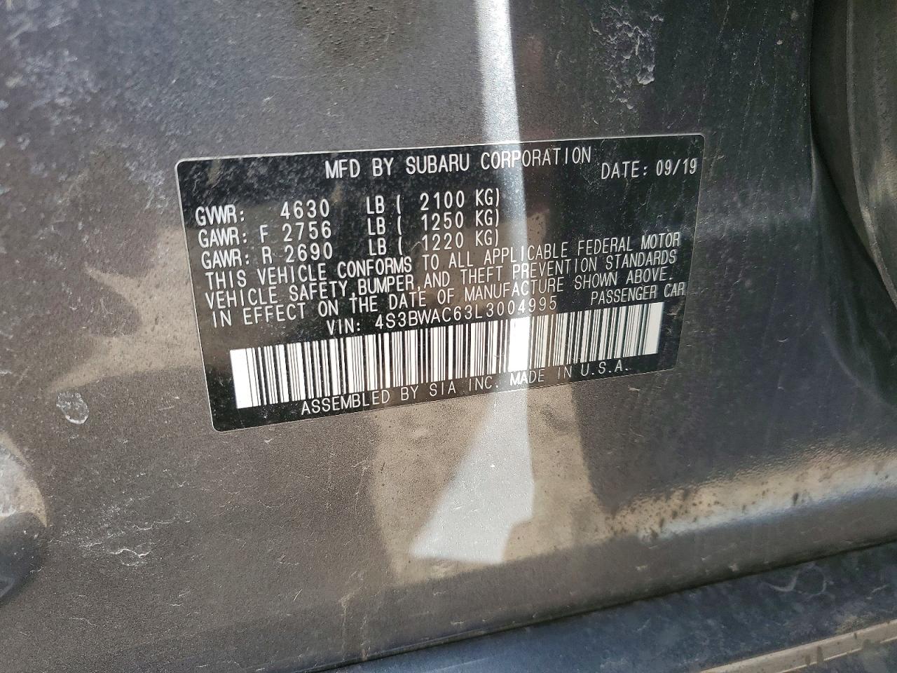 2020 SUBARU LEGACY