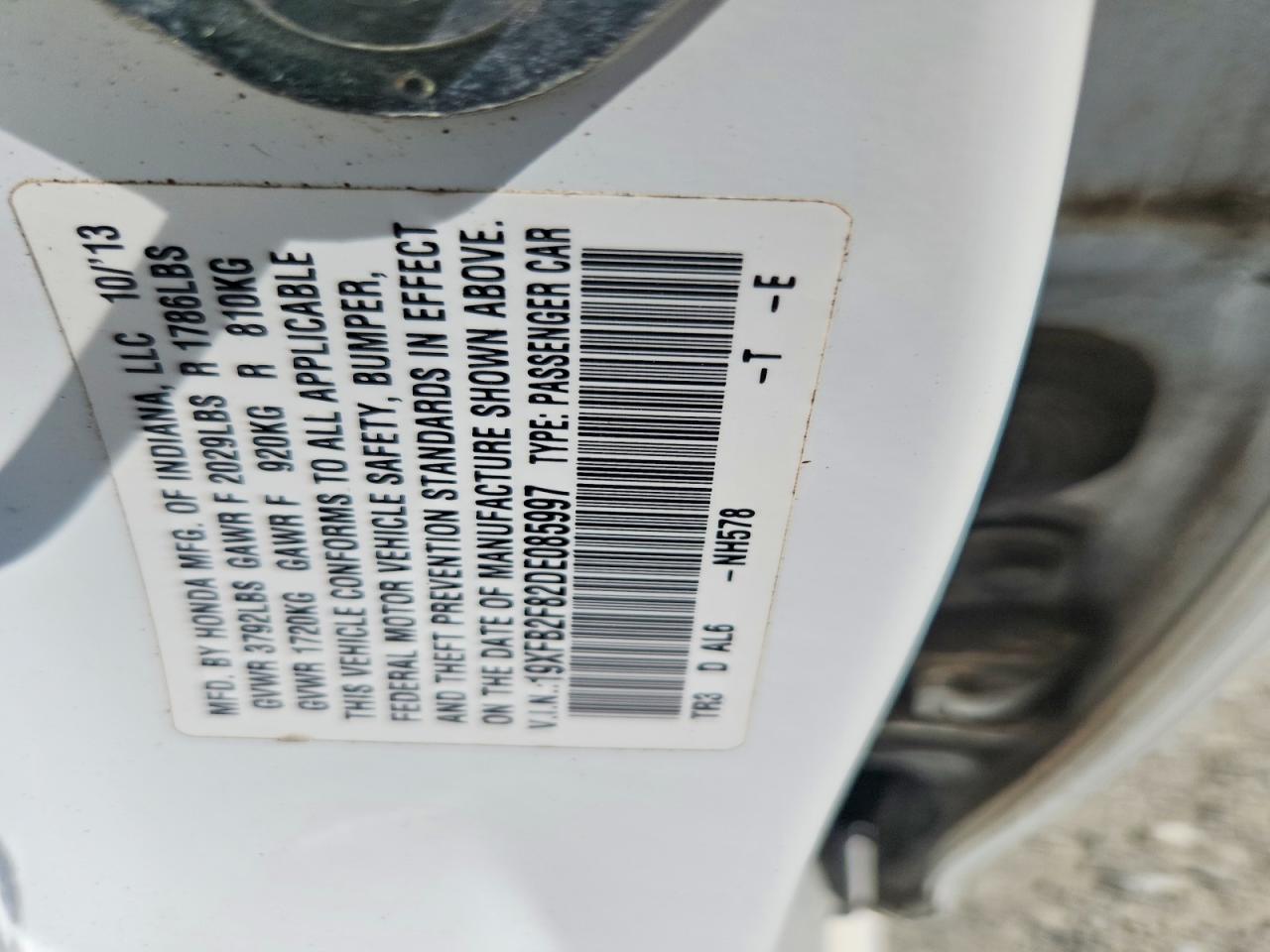 2013 HONDA CIVIC