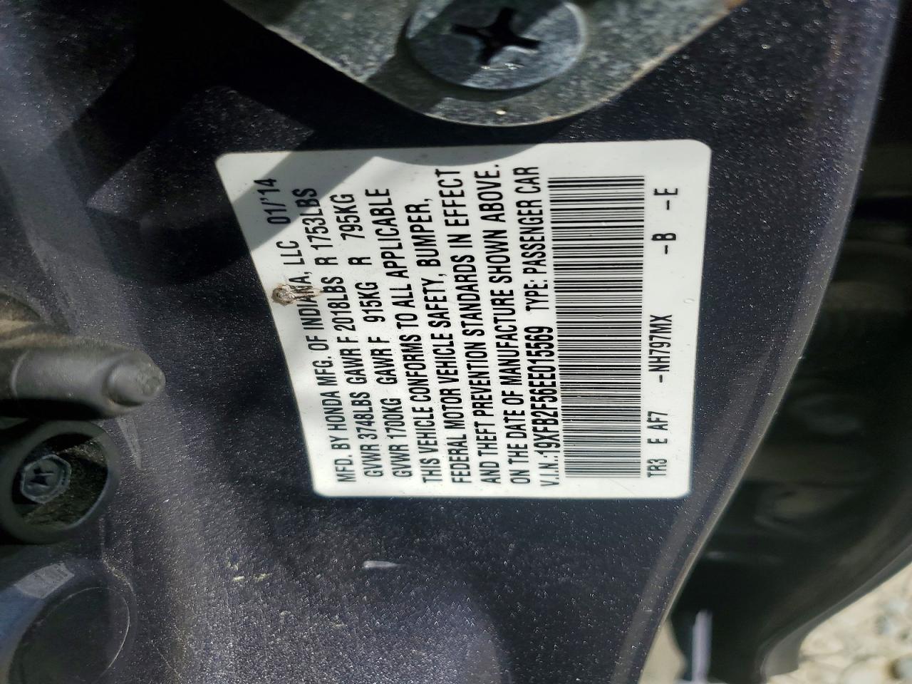 2014 HONDA CIVIC