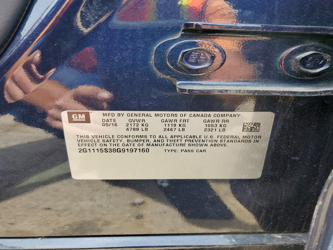 2016 CHEVROLET IMPALA