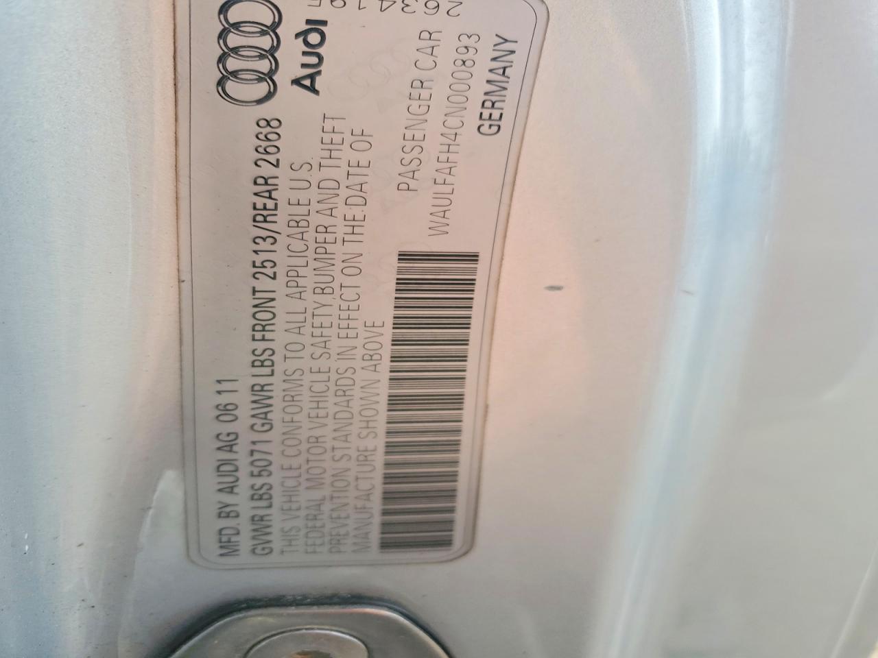 2012 AUDI A5