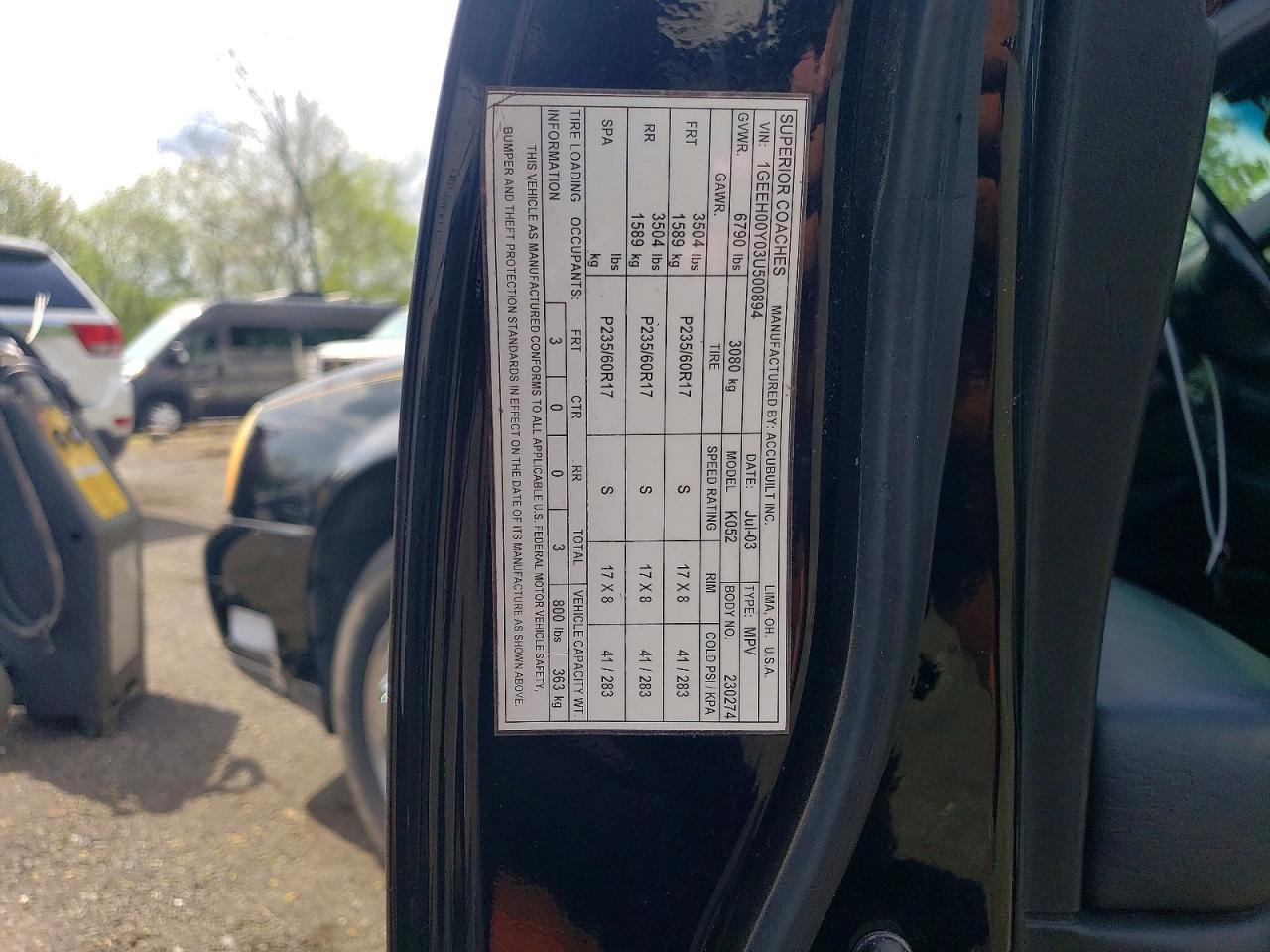 2003 CADILLAC ALL OTHER