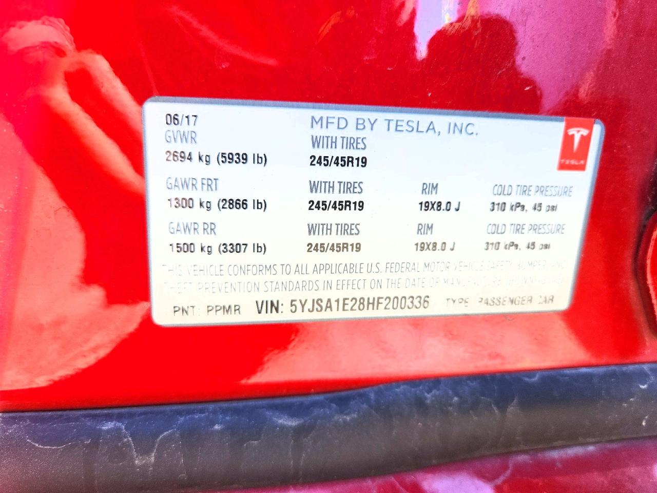 2017 TESLA MODEL S
