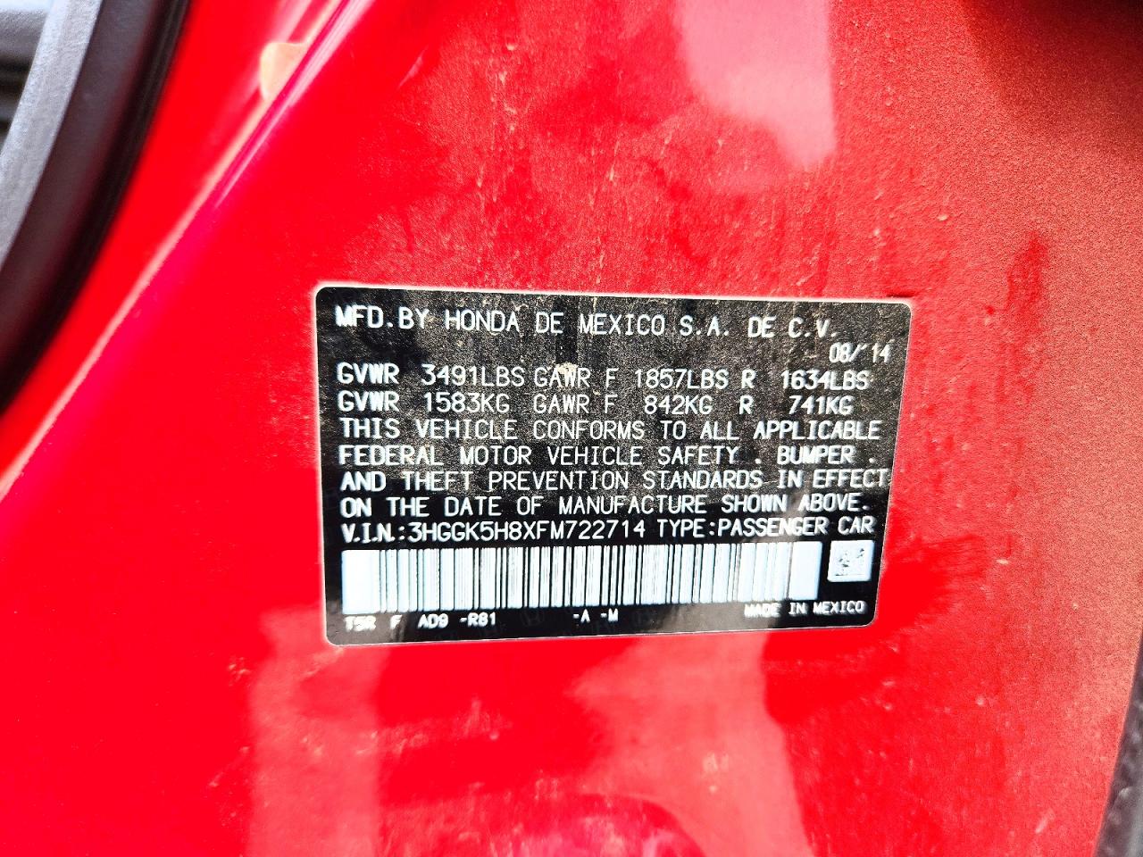 2015 HONDA FIT