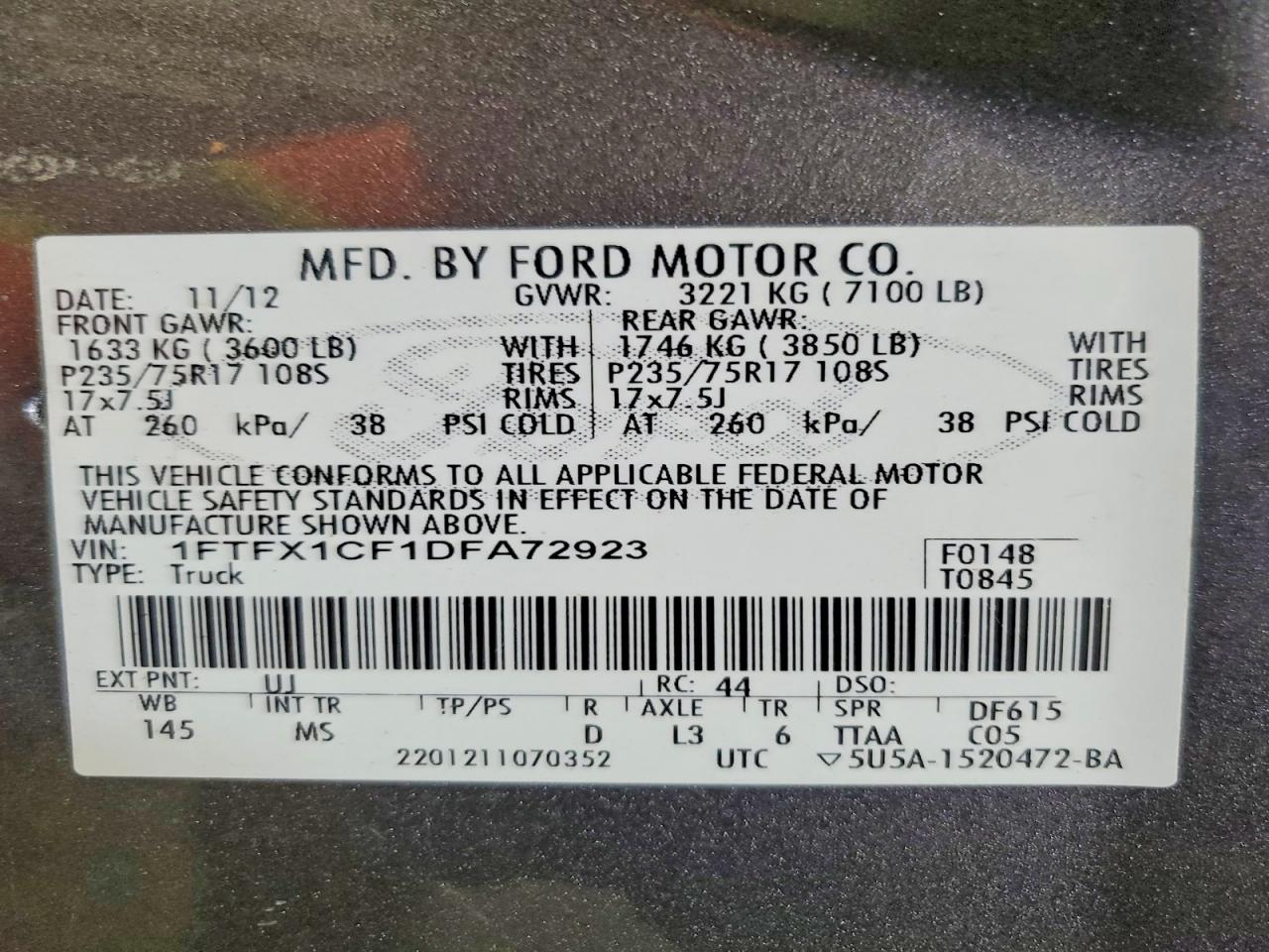 2013 FORD F150