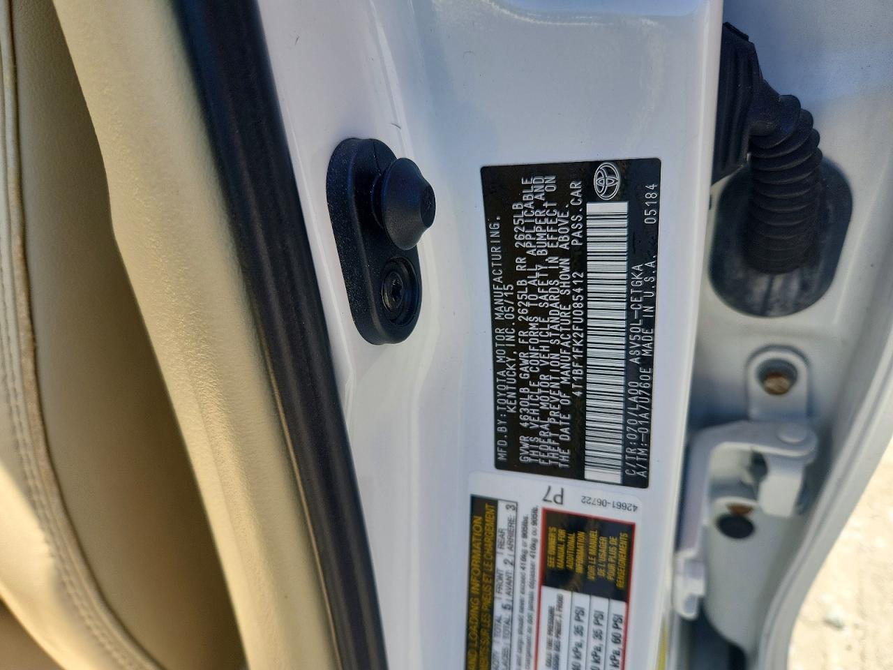 2015 TOYOTA CAMRY