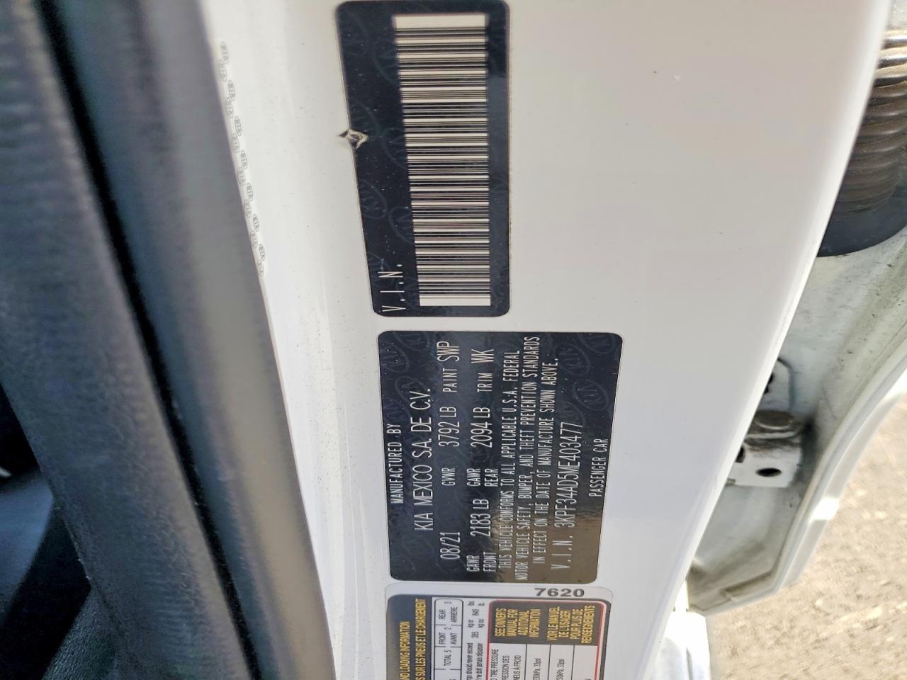 2021 KIA FORTE