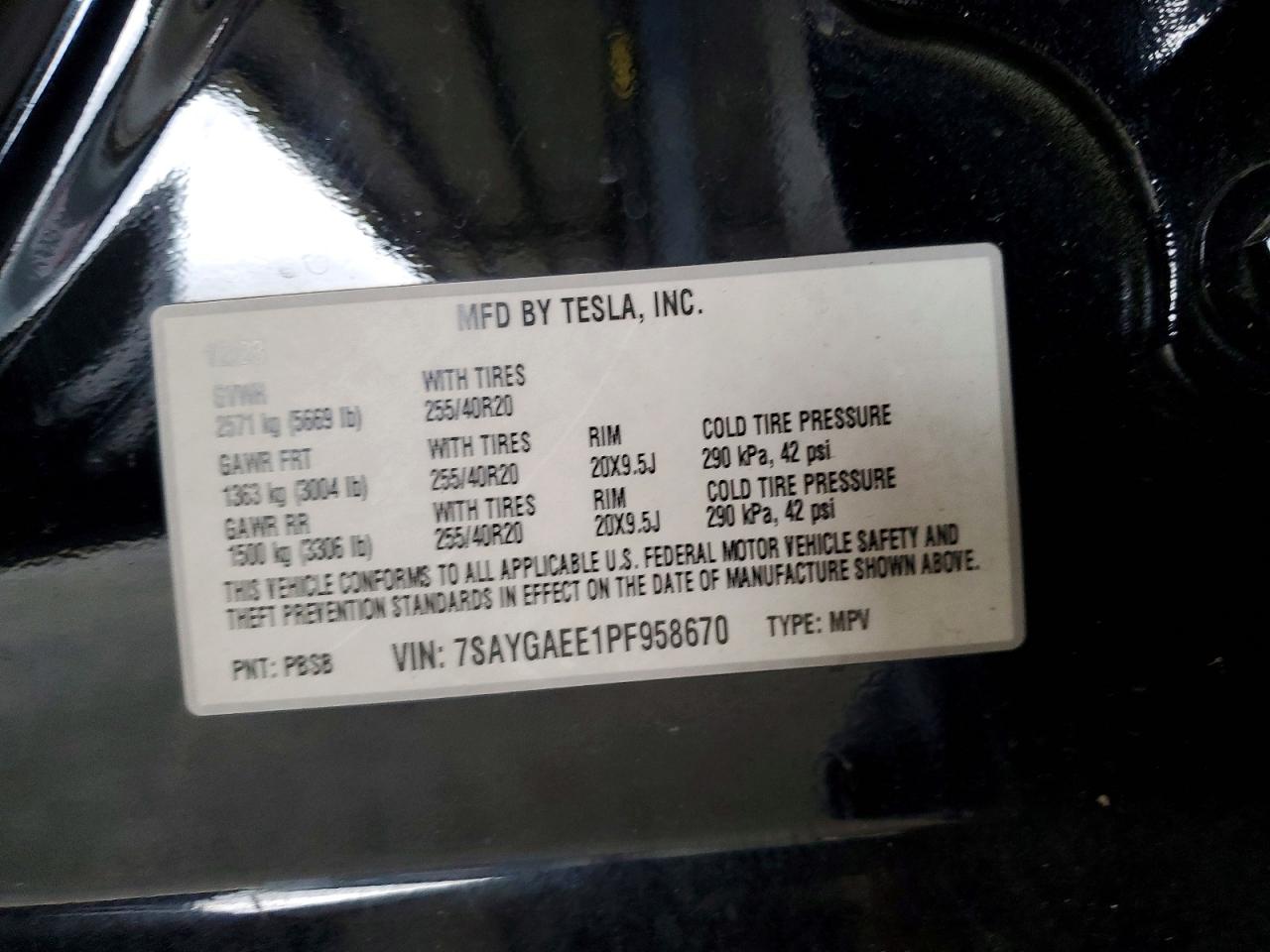 2023 TESLA MODEL Y