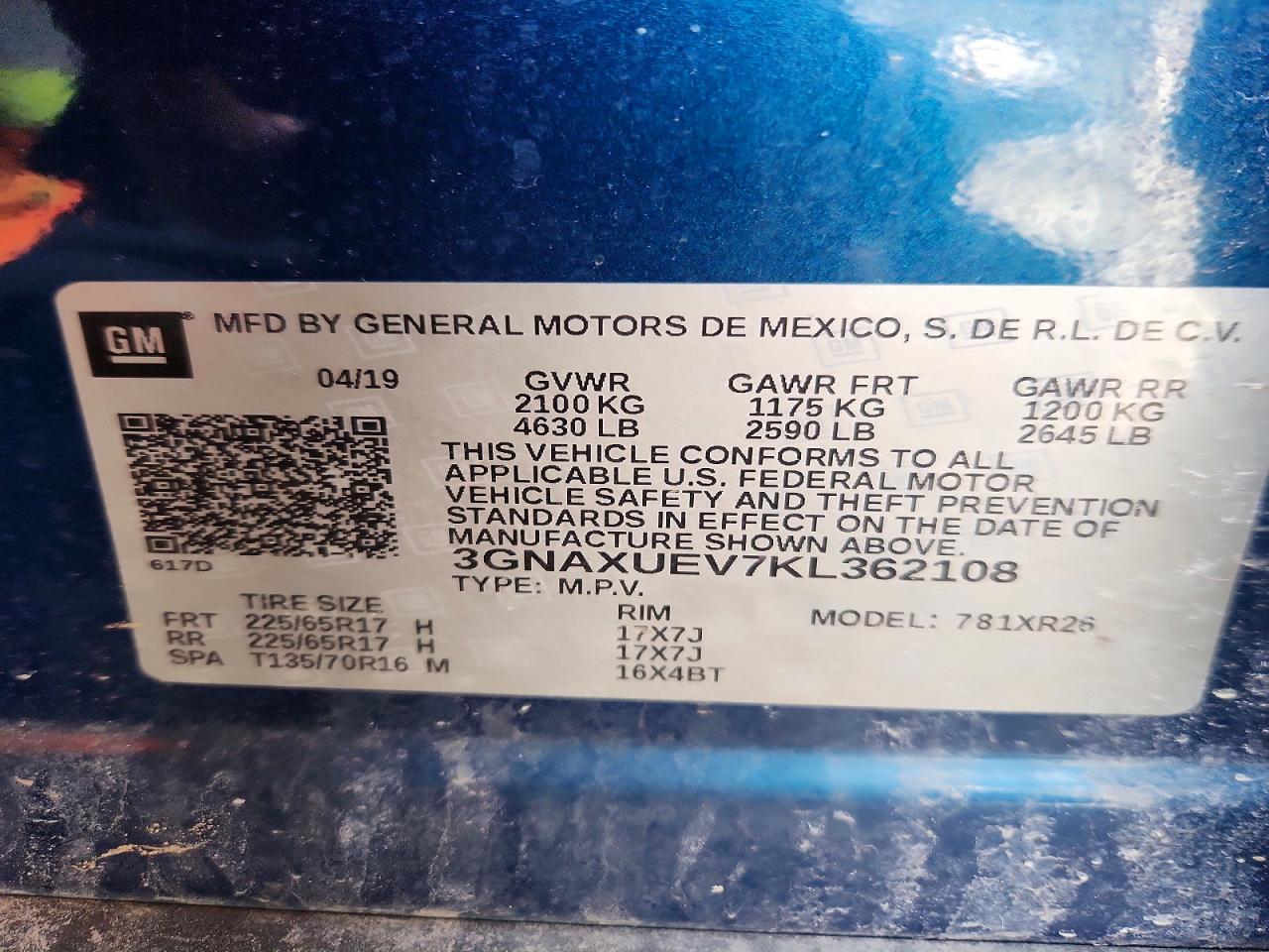 2019 CHEVROLET EQUINOX