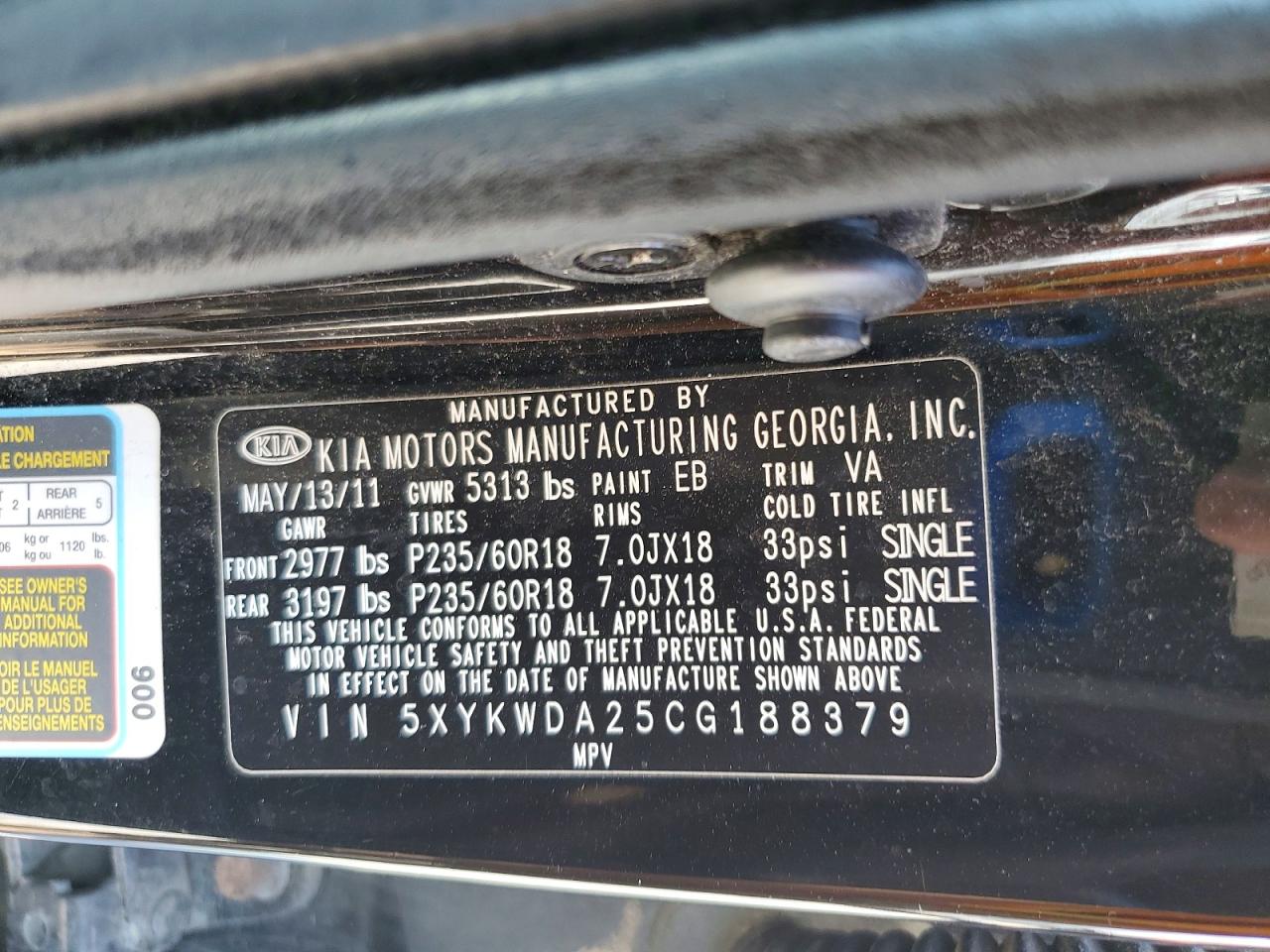 2012 KIA SORENTO