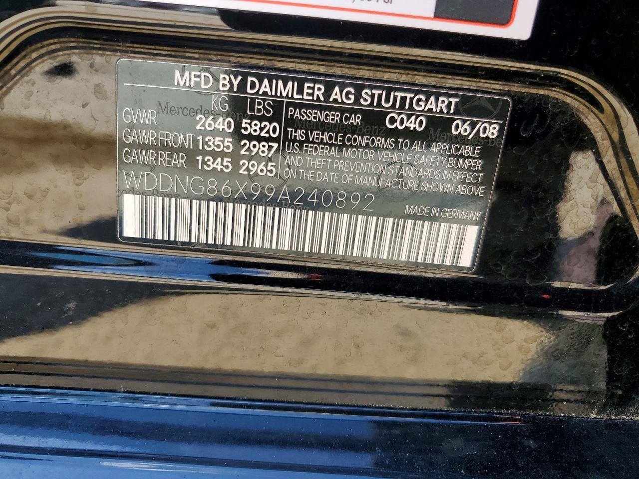 2009 MERCEDES-BENZ S-CLASS