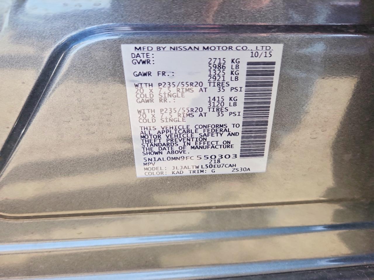 2015 INFINITI QX60