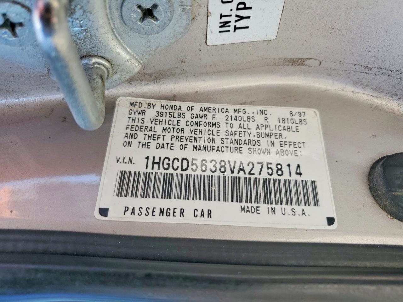 1997 HONDA ACCORD