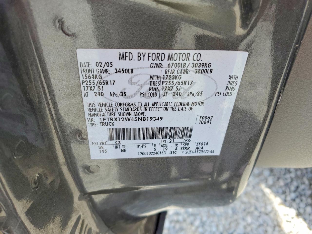 2005 FORD F150