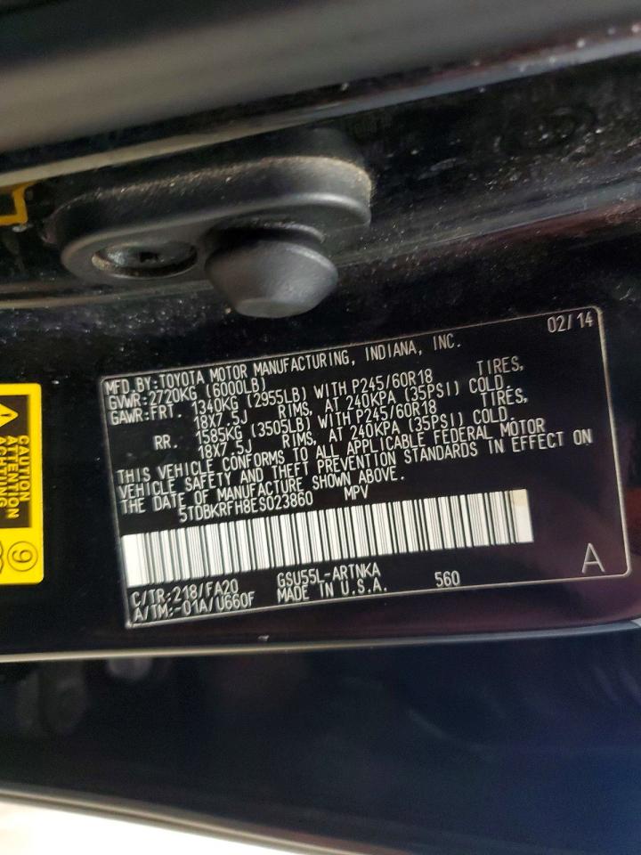 2014 TOYOTA HIGHLANDER