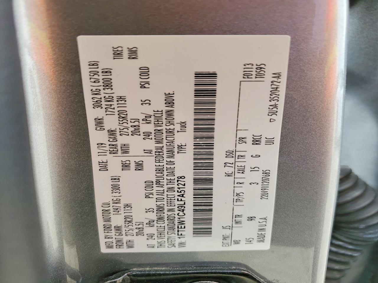 2020 FORD F150
