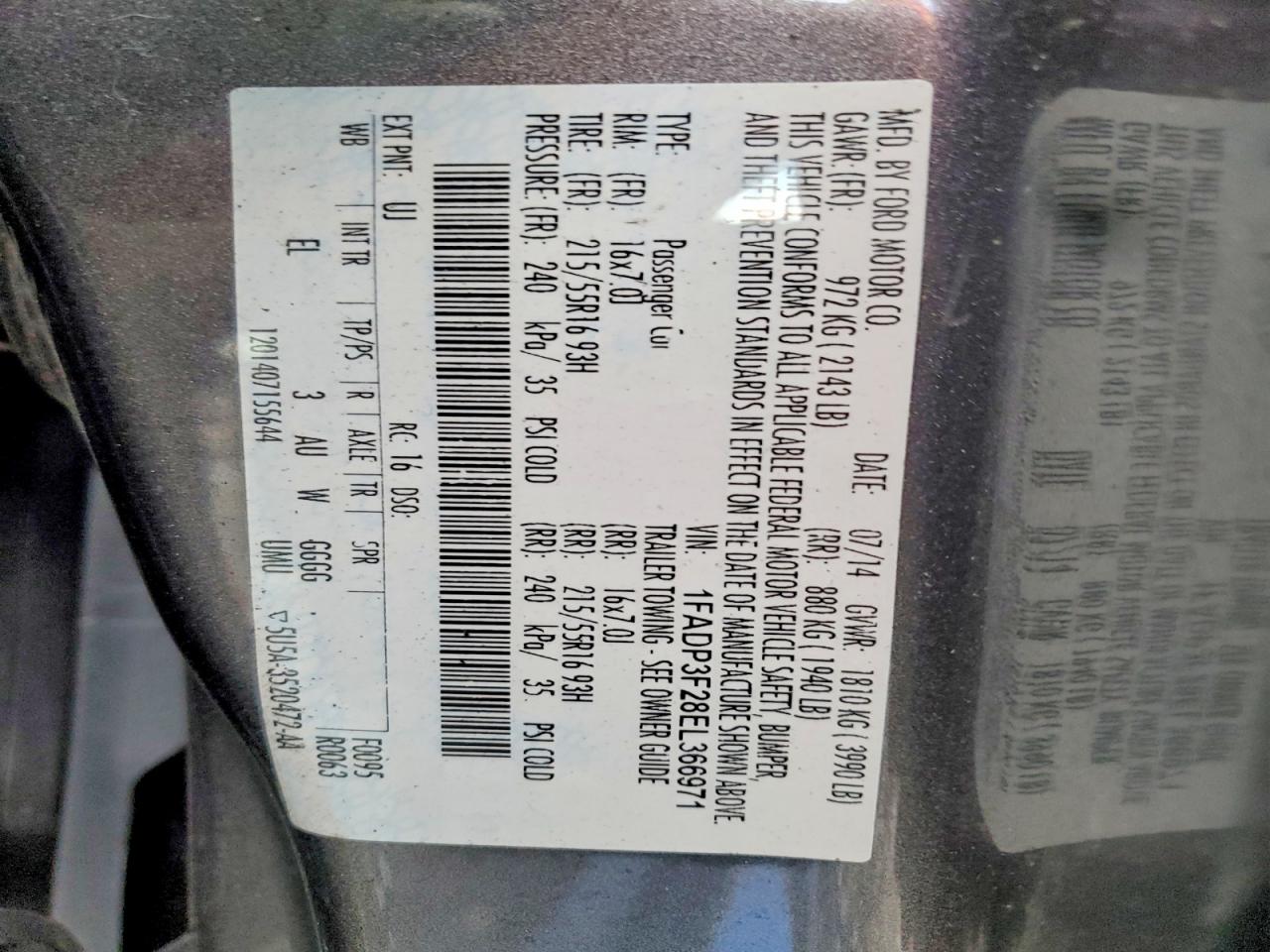 2014 FORD FOCUS