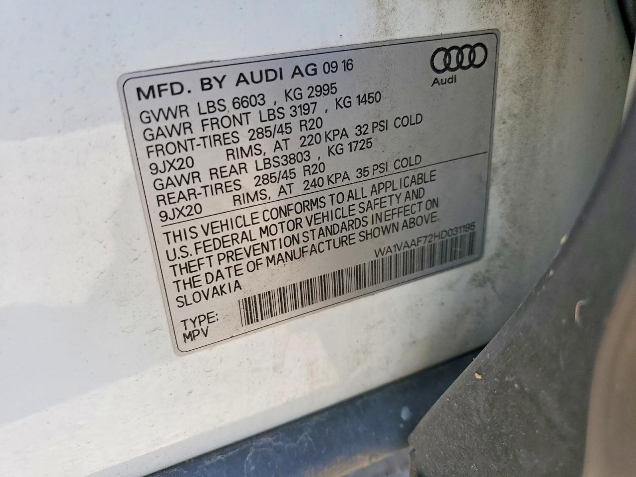 2017 AUDI Q7