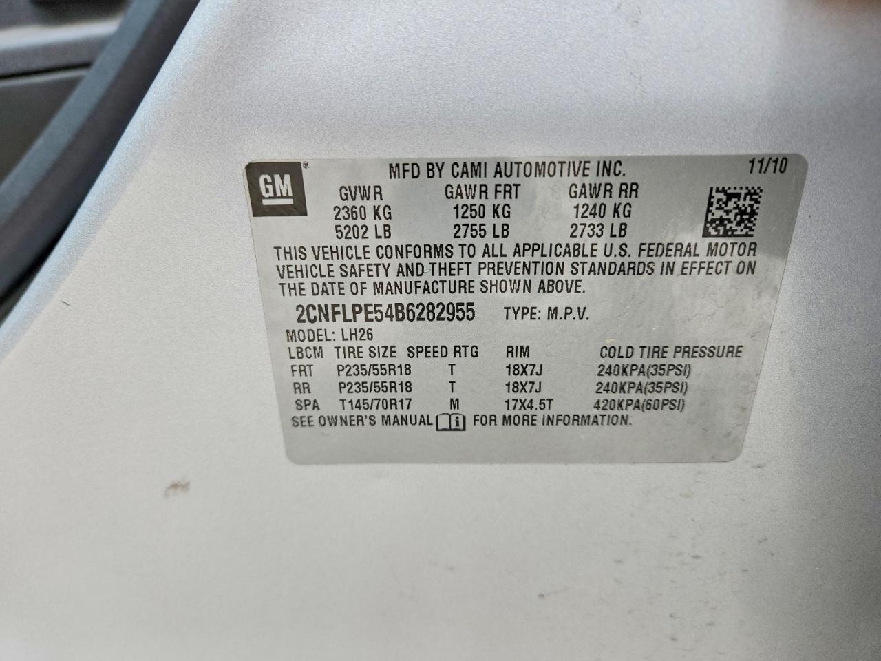 2011 CHEVROLET EQUINOX