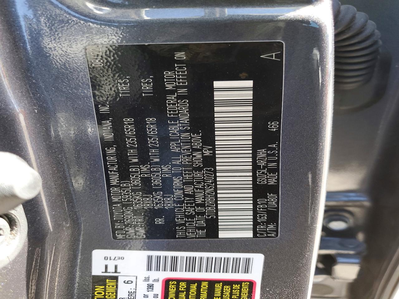 2022 TOYOTA HIGHLANDER