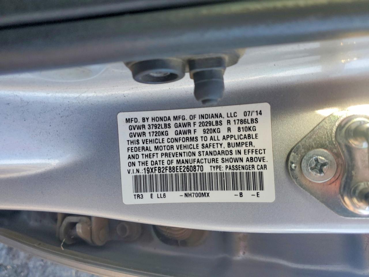2014 HONDA CIVIC