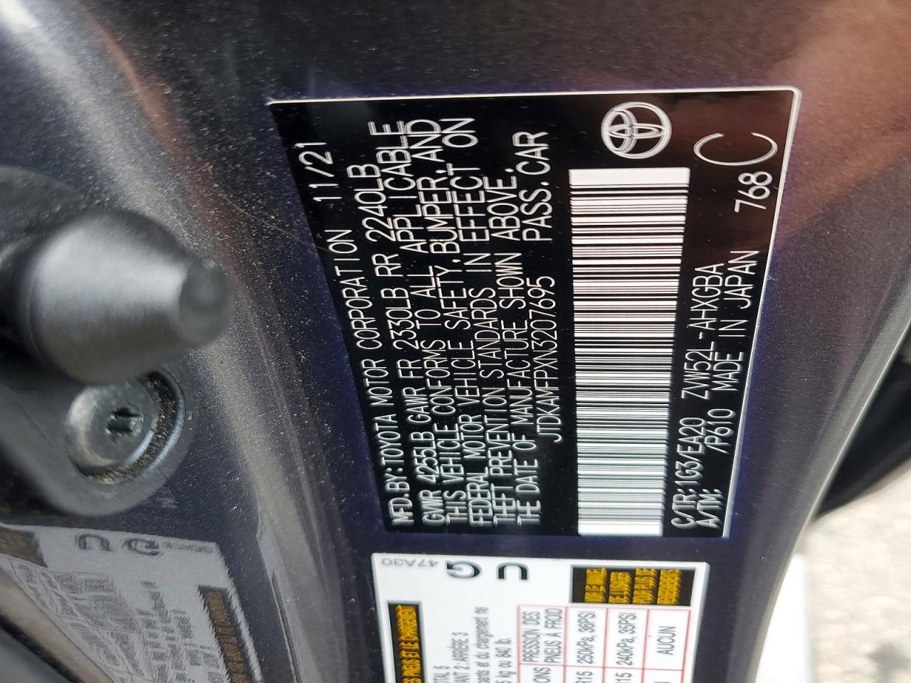 2022 TOYOTA PRIUS