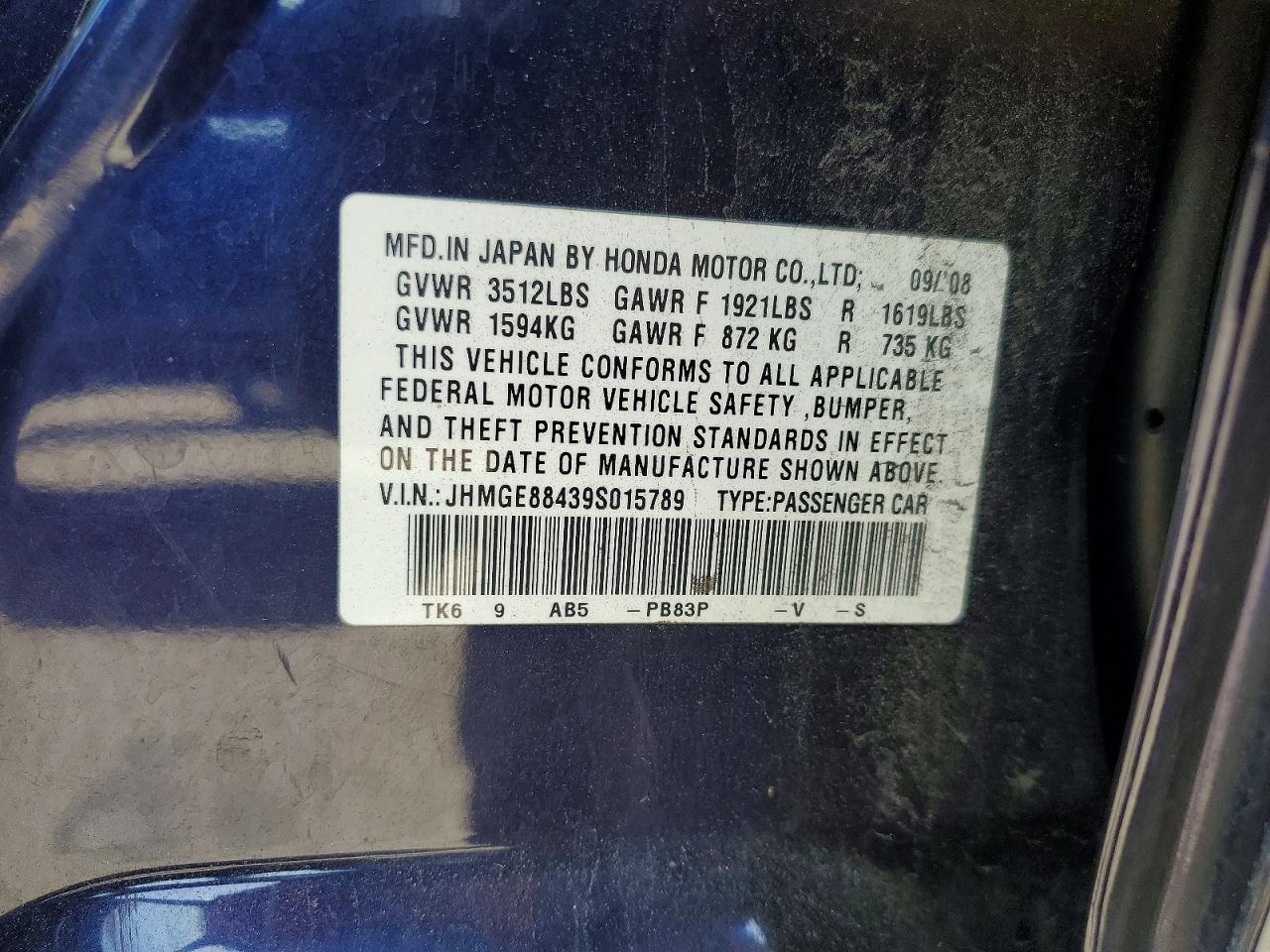 2009 HONDA FIT
