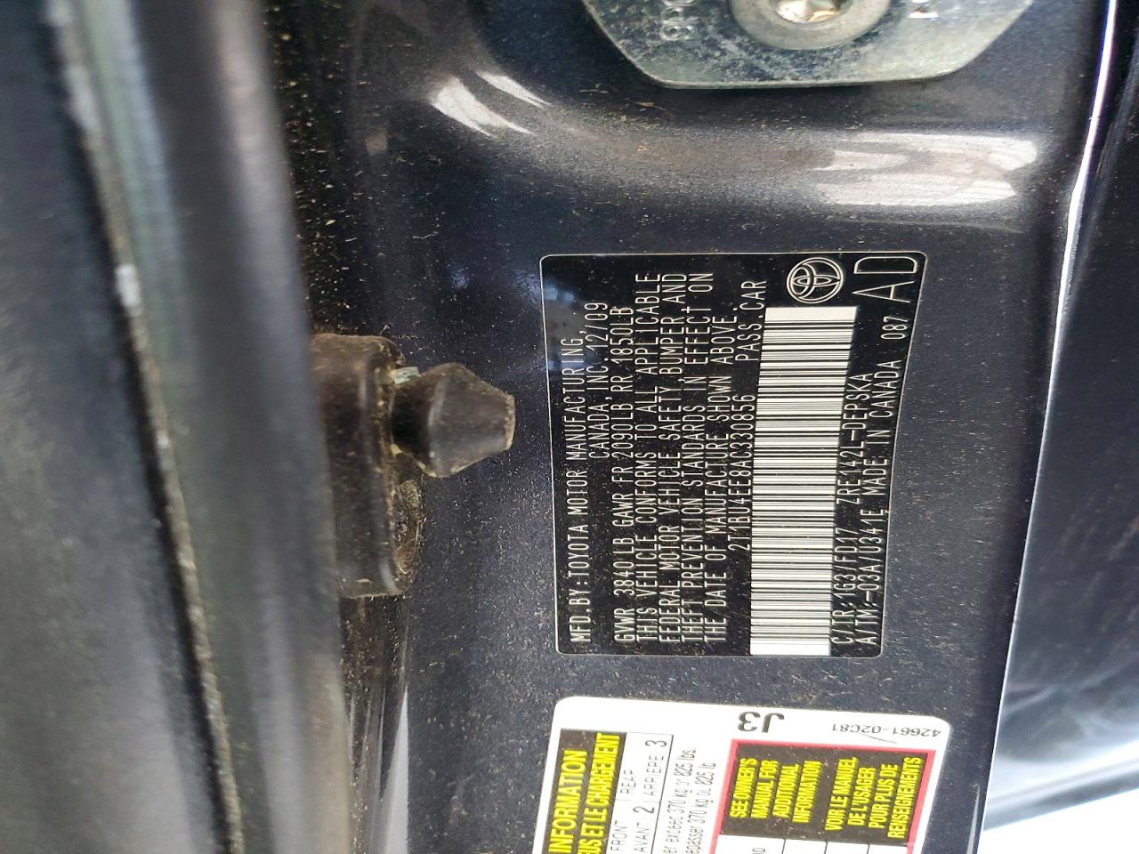 2010 TOYOTA COROLLA