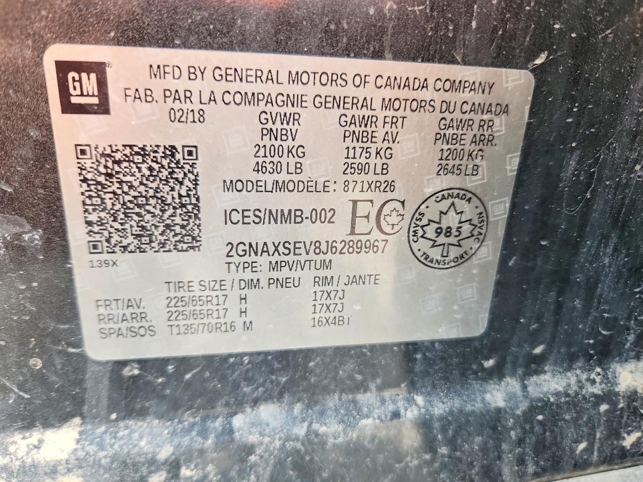 2018 CHEVROLET EQUINOX