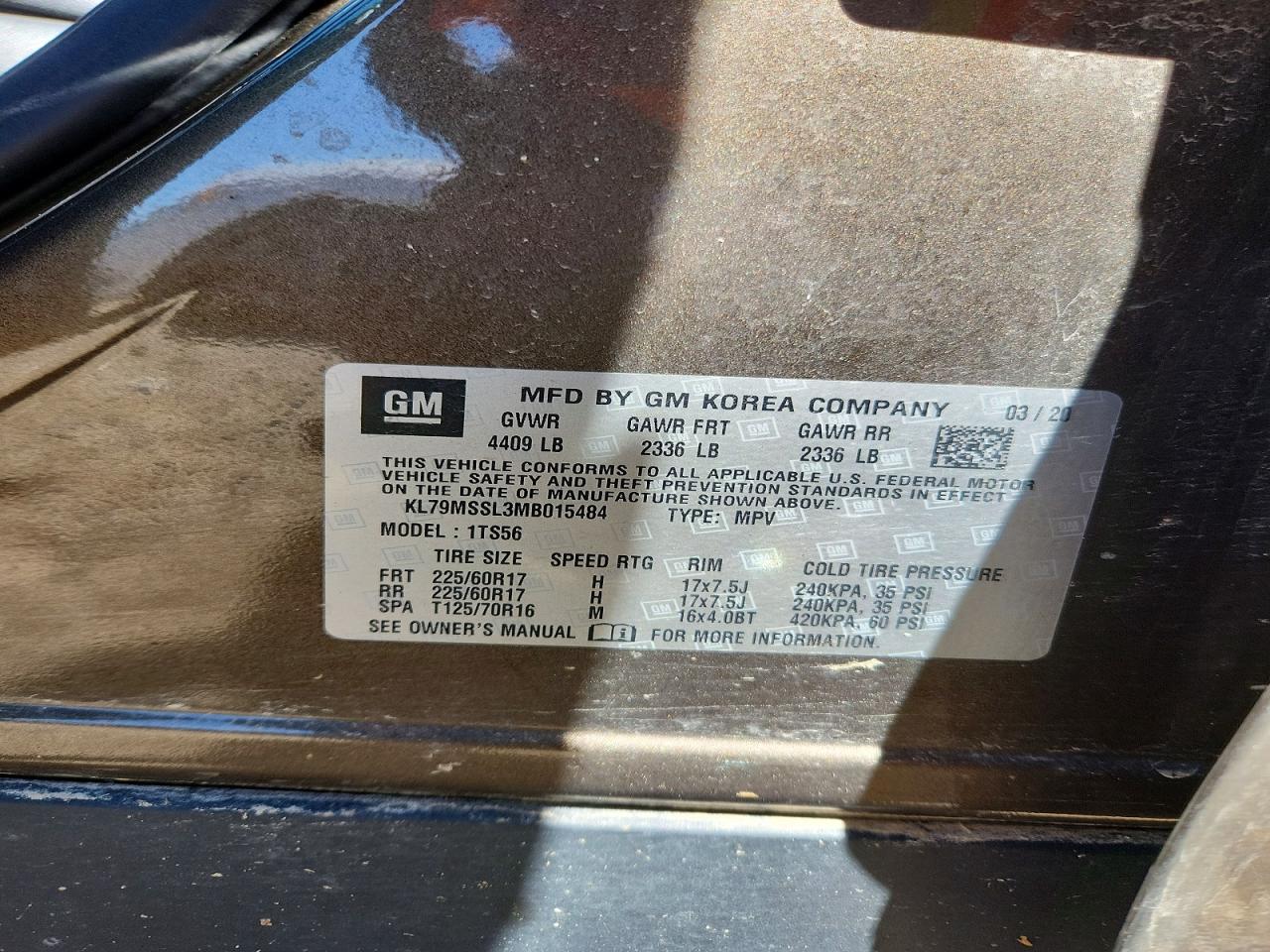 2021 CHEVROLET TRAILBLAZE