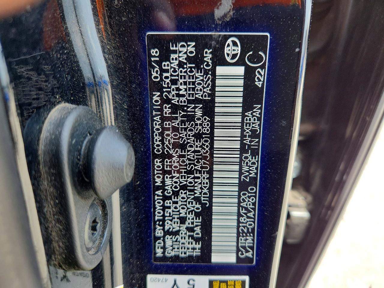 2018 TOYOTA PRIUS