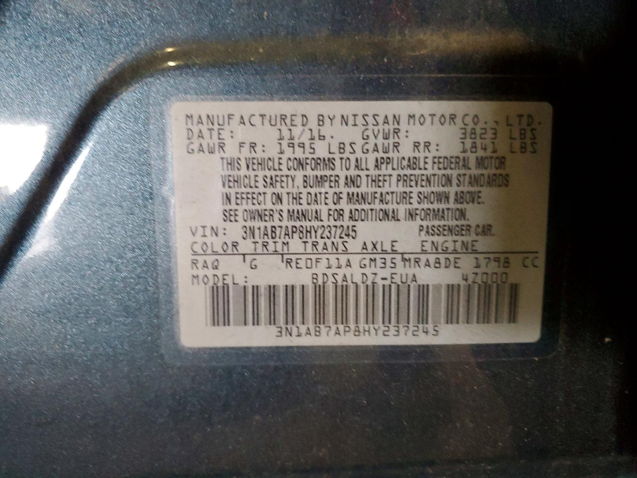 2017 NISSAN SENTRA