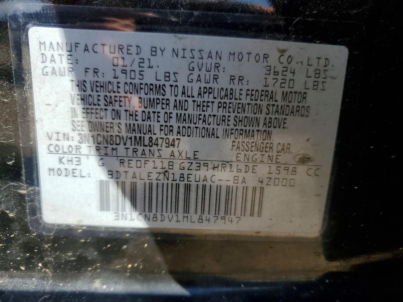 2021 NISSAN VERSA