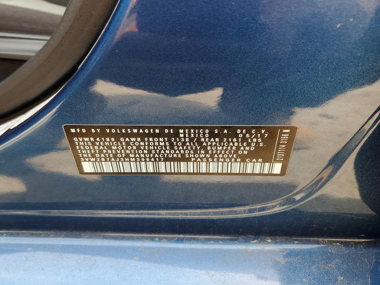 2017 VOLKSWAGEN JETTA