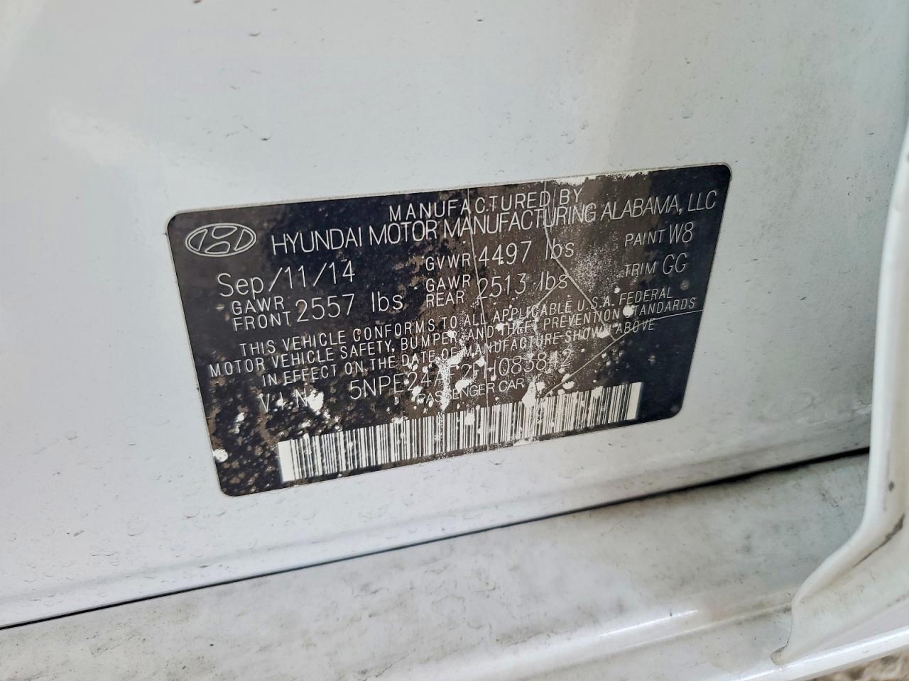2015 HYUNDAI SONATA