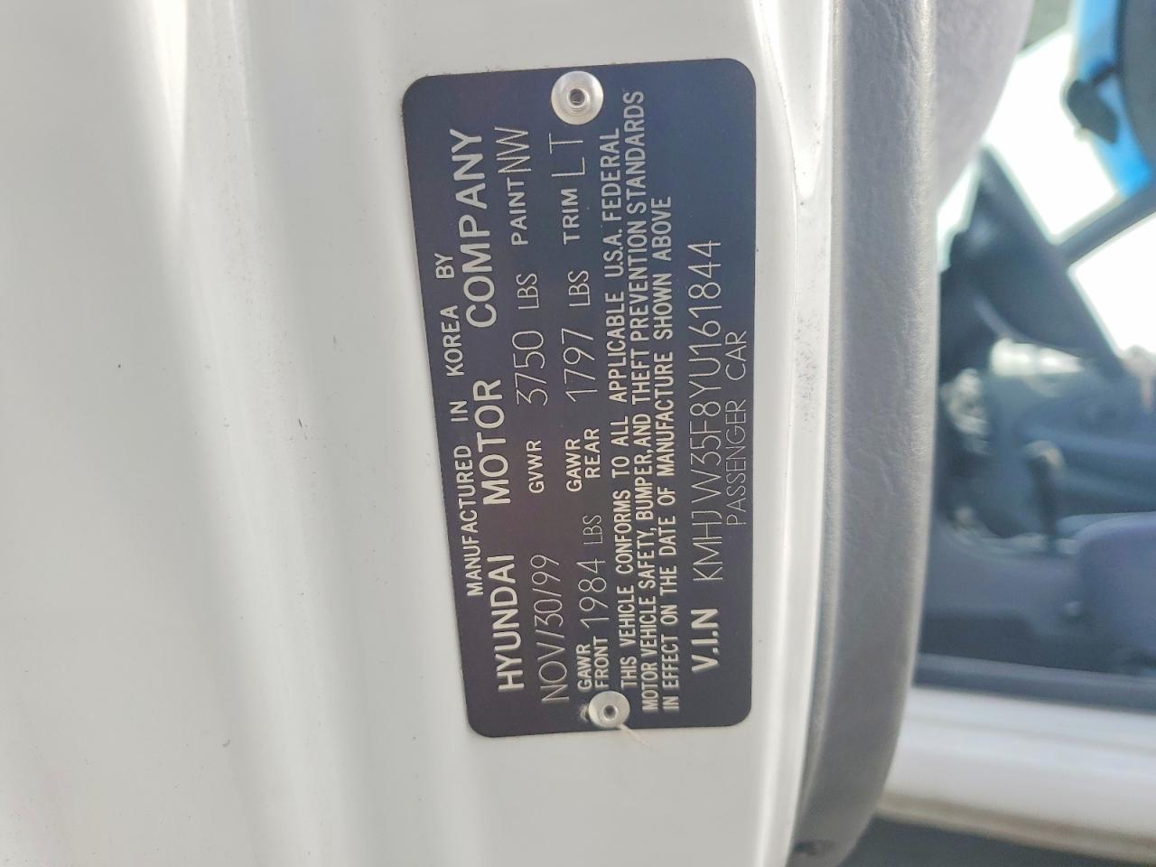 2000 HYUNDAI ELANTRA