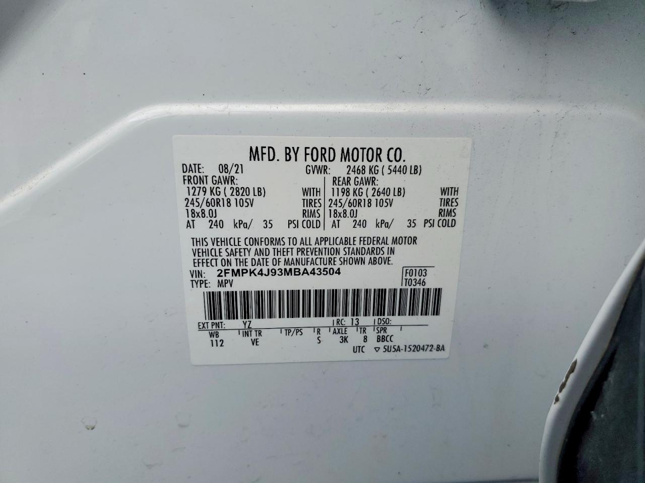 2021 FORD EDGE