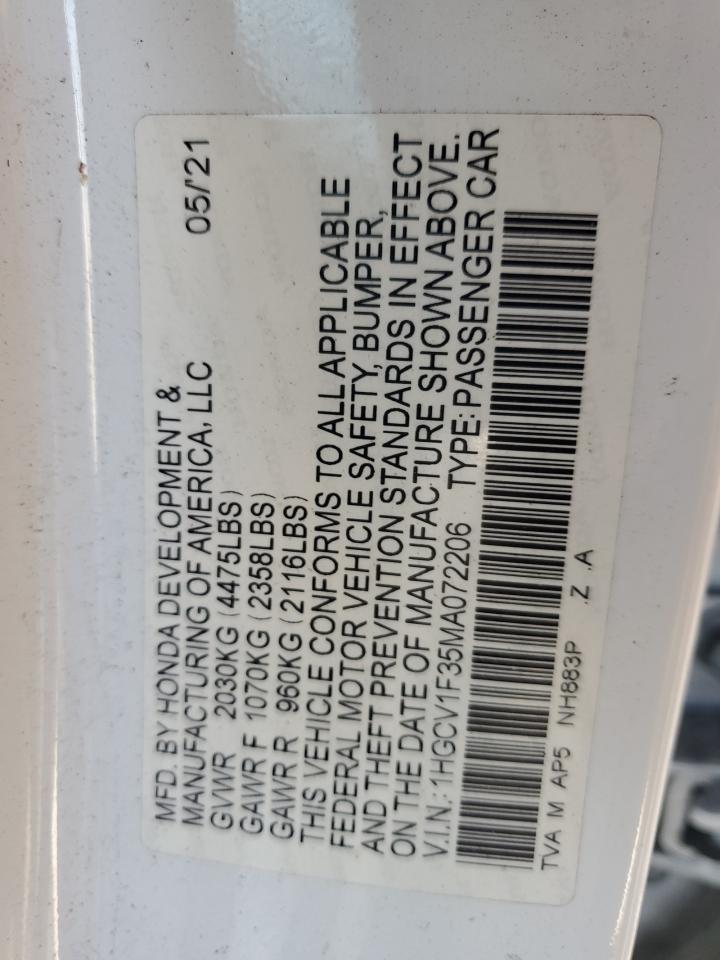 2021 HONDA ACCORD