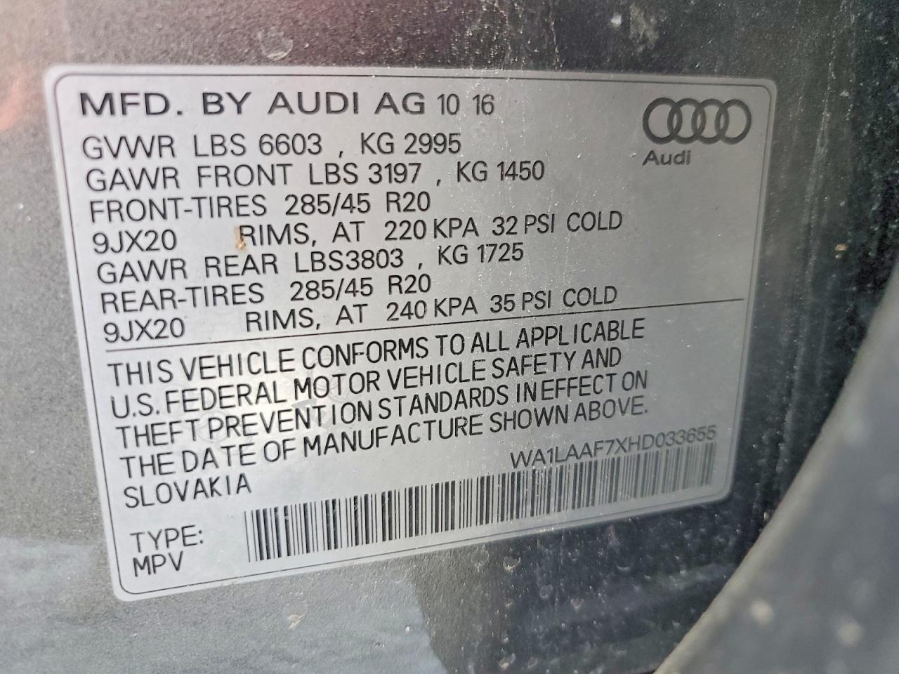 2017 AUDI Q7