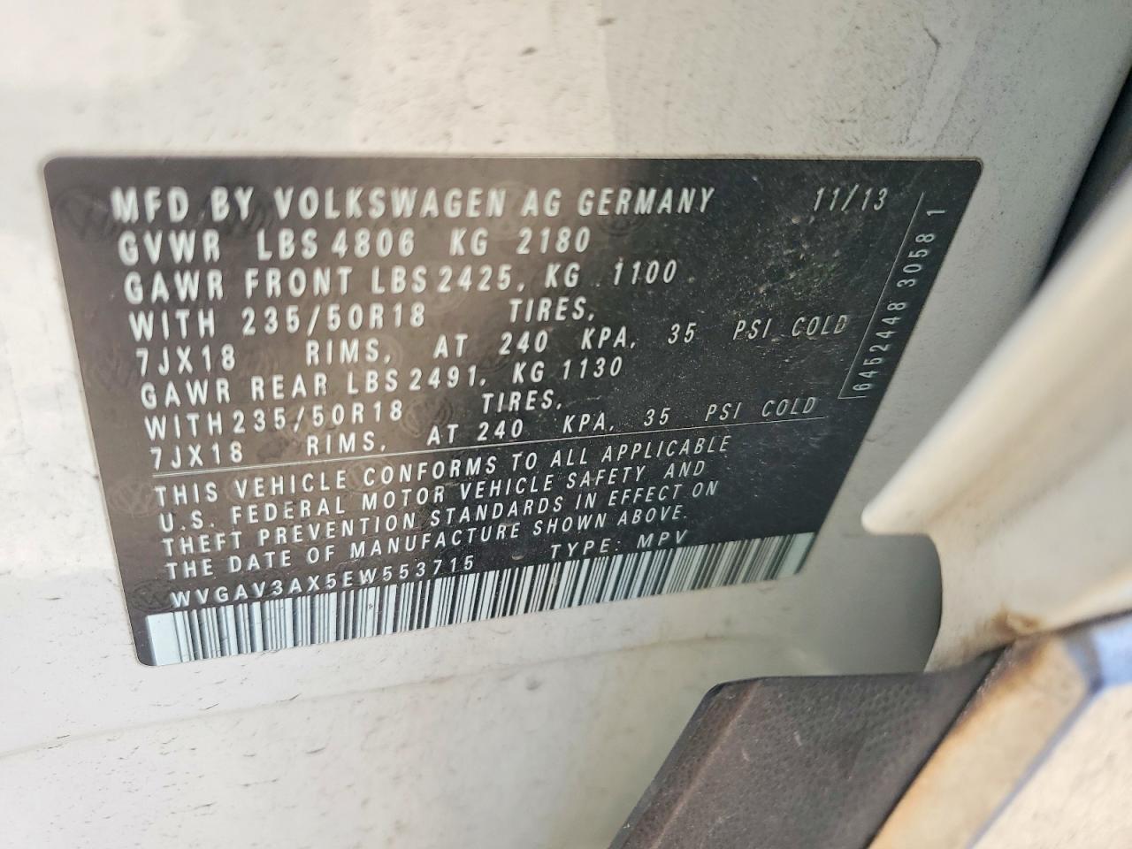 2014 VOLKSWAGEN TIGUAN