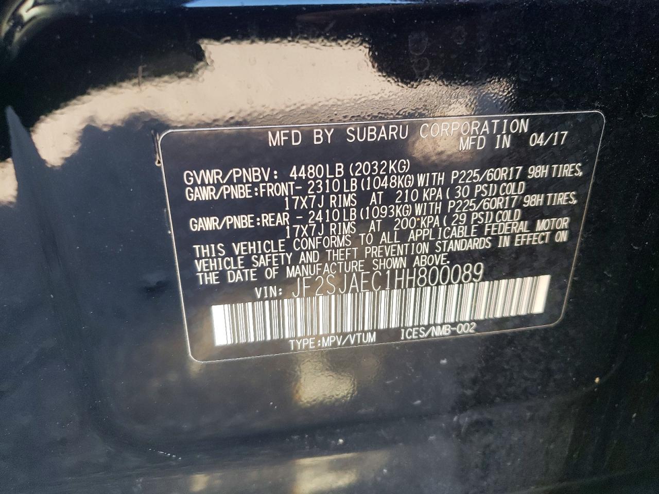 2017 SUBARU FORESTER