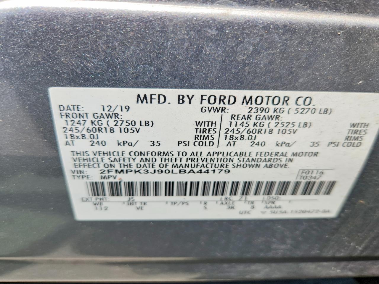 2020 FORD EDGE
