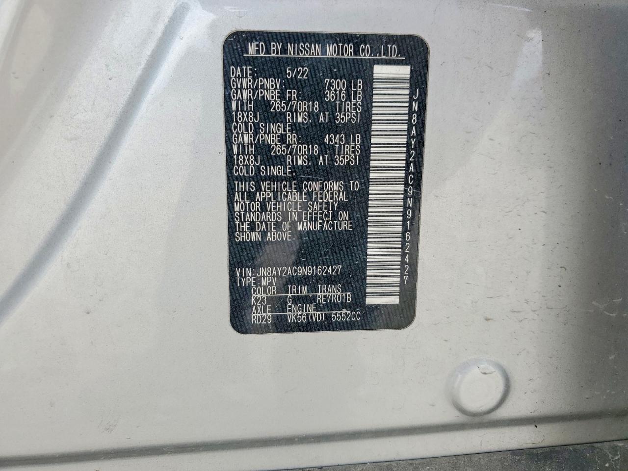 2022 NISSAN ARMADA