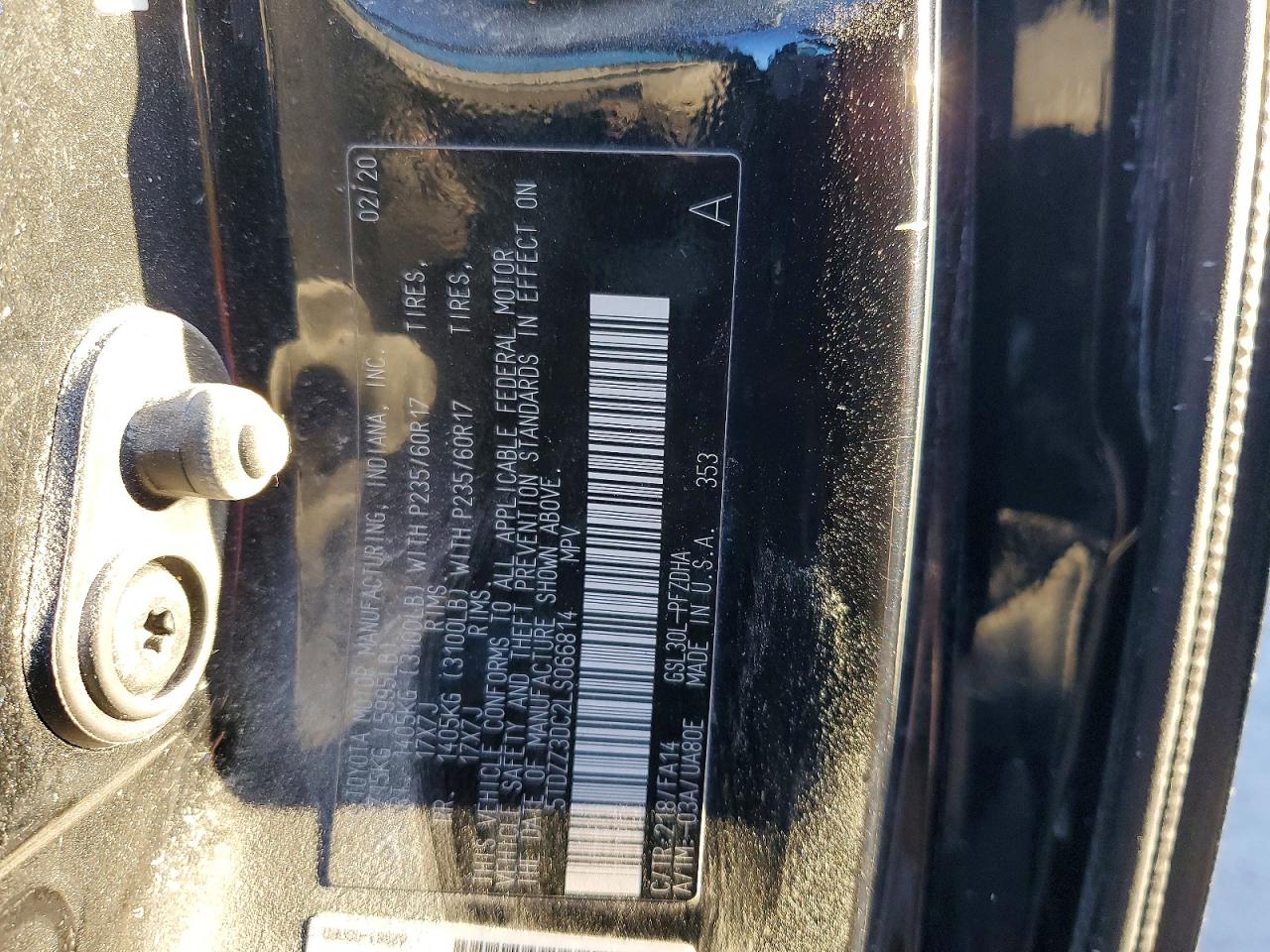2020 TOYOTA SIENNA